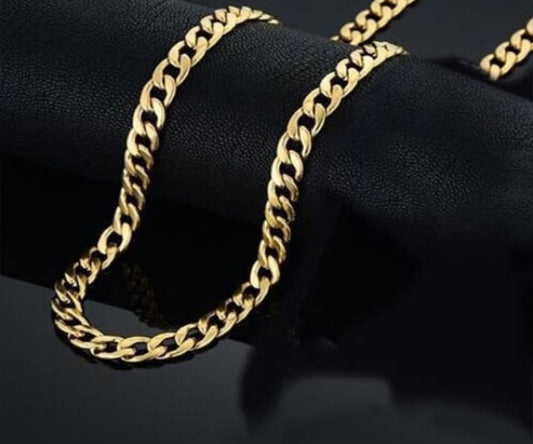 18k Gold Plated Curb/Cuban Link Chain